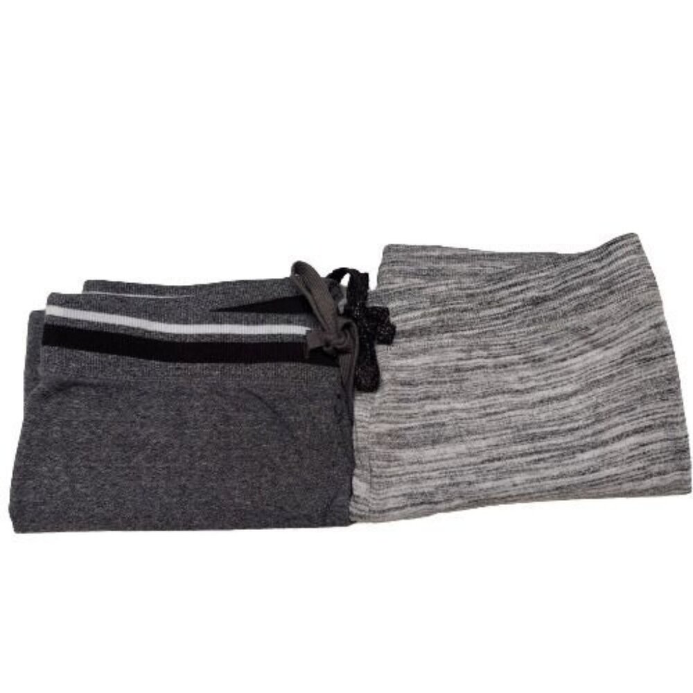 Perfectly Soft Lot Of 2 Prefect Jogger Skinny Pants Drawstring Cotton Large Gray